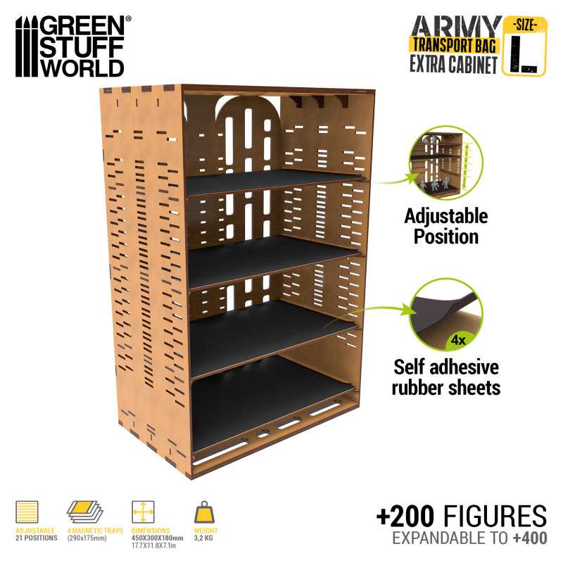 CAJONERA ADICIONAL PARA MALETÍN-MOCHILA DE TRANSPORTE DE MINIATURAS – L