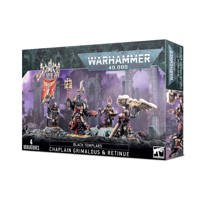 W40K BLACK TEMPLARS: CAPELLÁN GRIMALDUS Y ESCOLTA