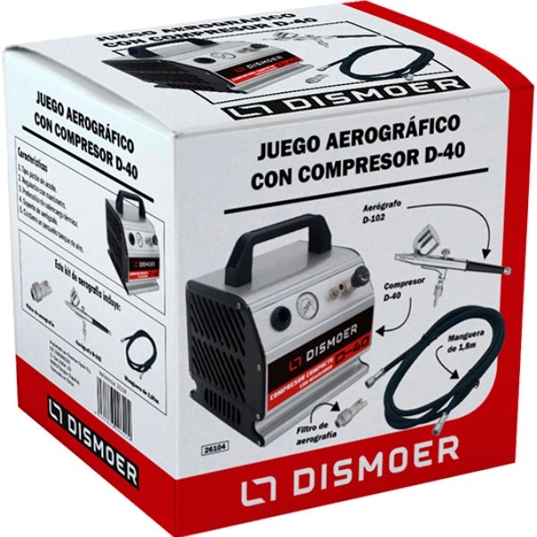 CONJUNTO AEROGRÁFICO CON COMPRESOR D-40
