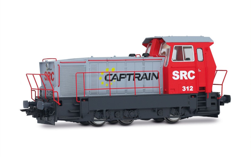SRC LOCOMOTORA DE MANIOBRAS DIESEL 312, CAPTRAIN ROJO/GRIS -ANALÓGICA