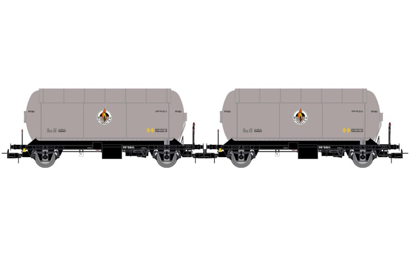 RENFE SET 2 VAGONES CISTERNA PR DE GAS, DECORACIÓN «»BUTANO S.A.