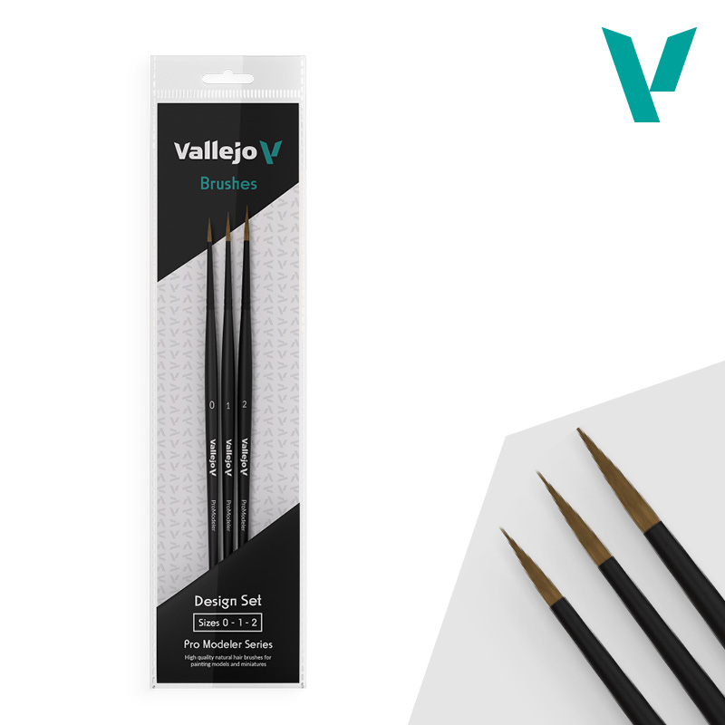 DESIGN SET – PINCEL DE PELO NATURAL (TAMAÑO 0, 1 & 2)
