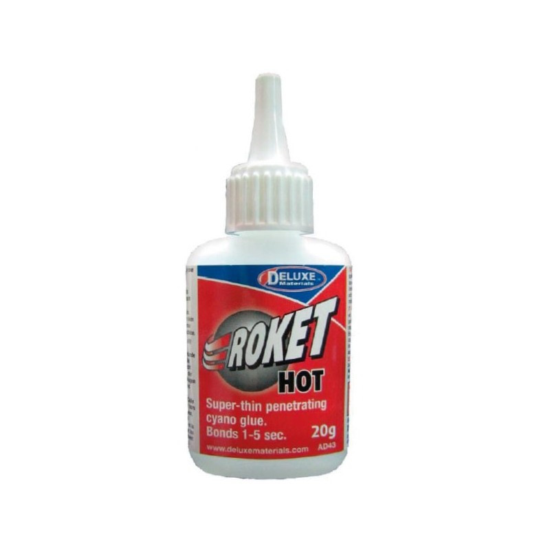 CIANOCRILATO ROKET HOT SUPER FINO, 20 GR.