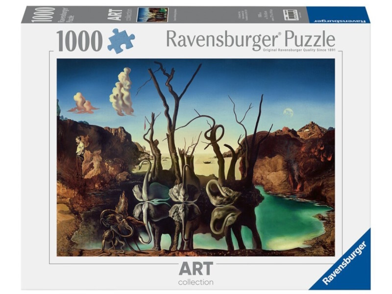 1000 DALÍ: CISNES QUE SE REFLEJAN COMO ELEFANTES