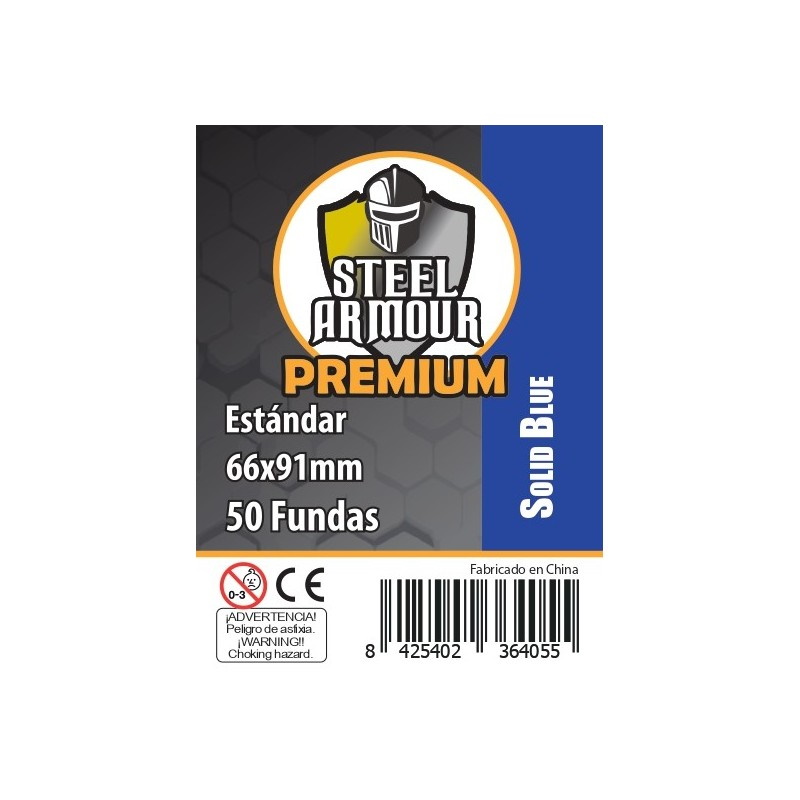 PREMIUM ESTÁNDAR 66 X 91 MM. OPACAS AZUL – 50 FUNDAS