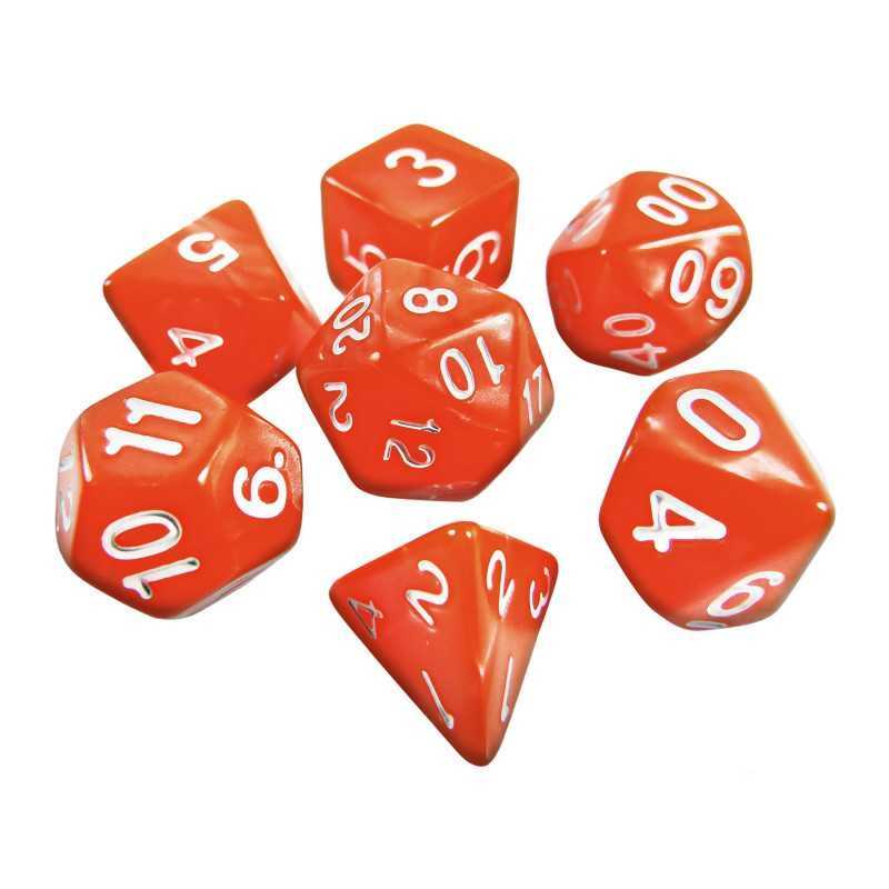 SET DE 7 DADOS MIX – NARANJA