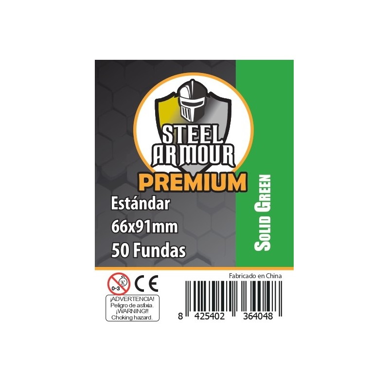 PREMIUM ESTÁNDAR 66 X 91 MM. OPACAS VERDE – 50 FUNDAS