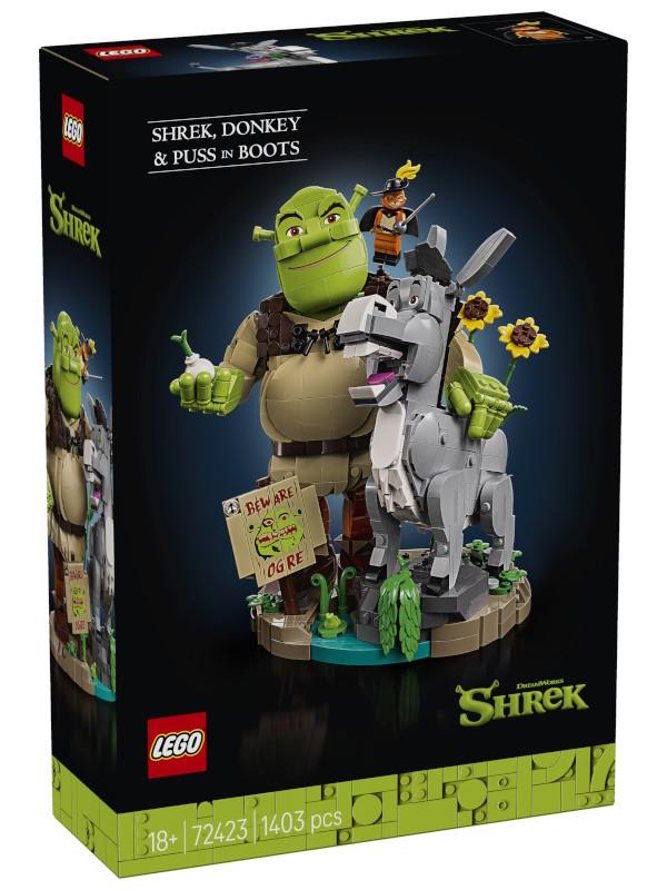 SHREK, ASNO Y GATO CON BOTAS