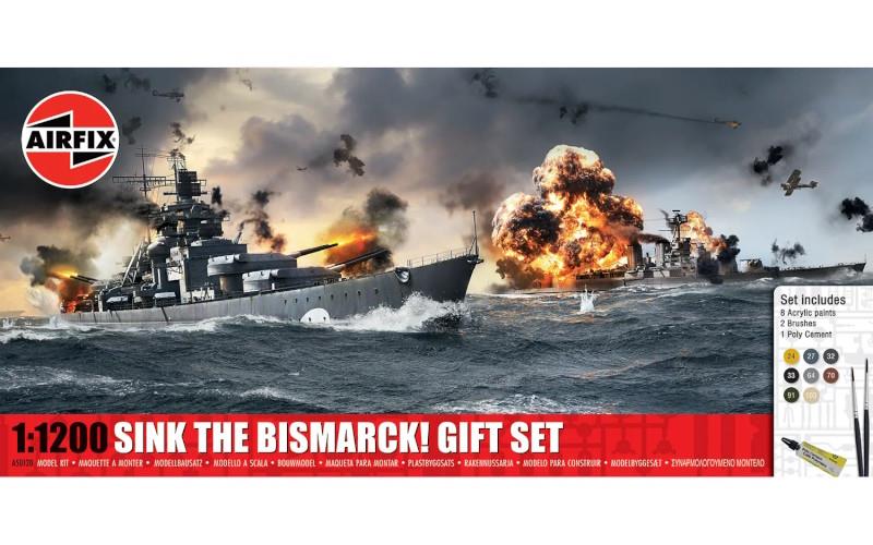 1:1200 WATERLINE SINK THE BISMARK! GIFT SET