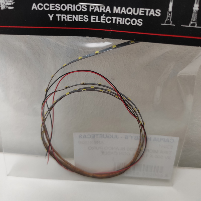 TIRA MICRO LEDS (1 X 1.5 MM.) BLANCO PURO 3V.