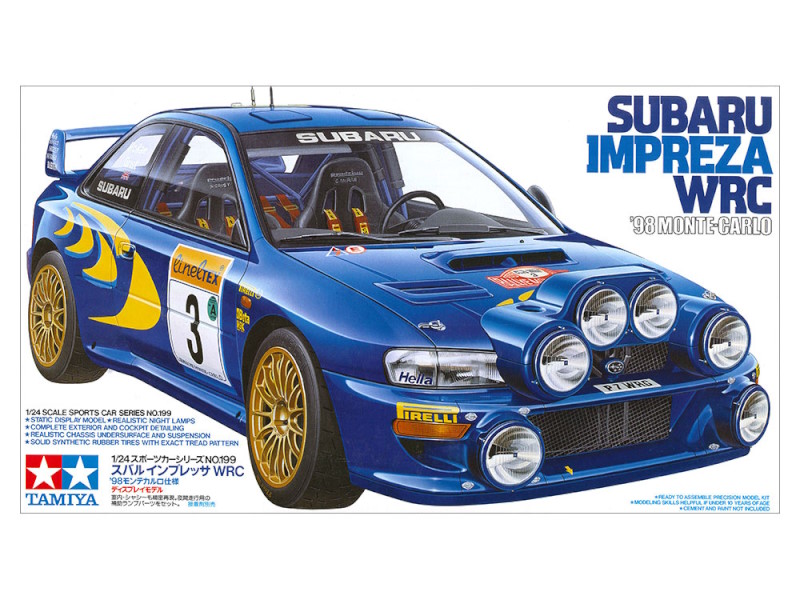 1:24 SUBARU IMPREZA WRC RALLY MOTECARLO ’98